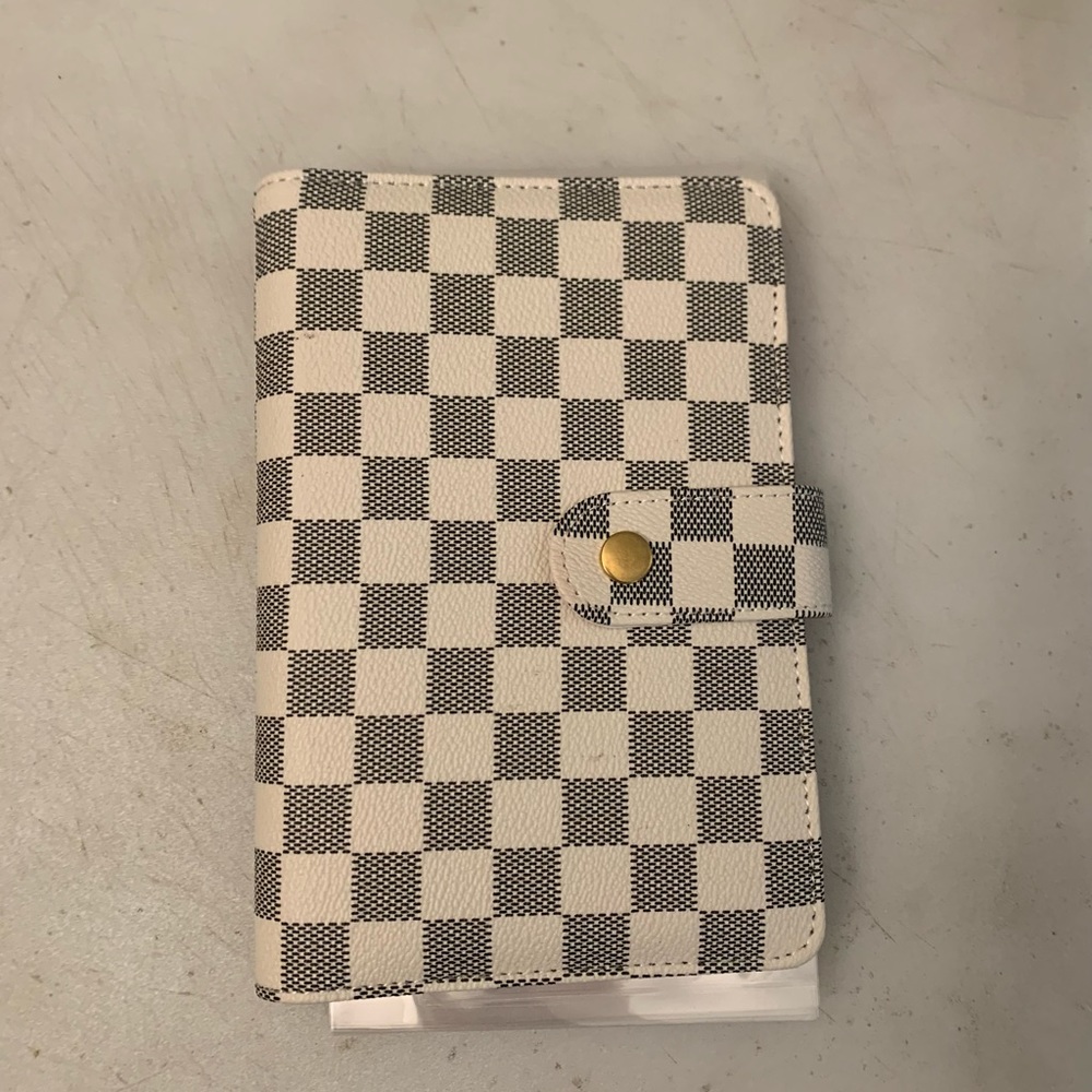 White Checkered Cash Envelopes Women's Wallet